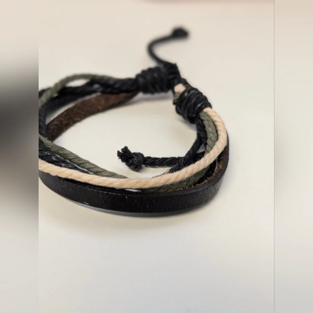Multicolor Braided Leather Bracelet